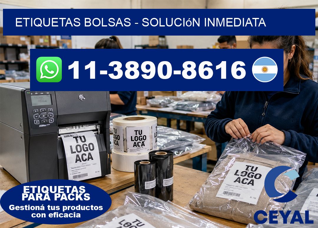 ETIQUETAS BOLSAS - Solución inmediata