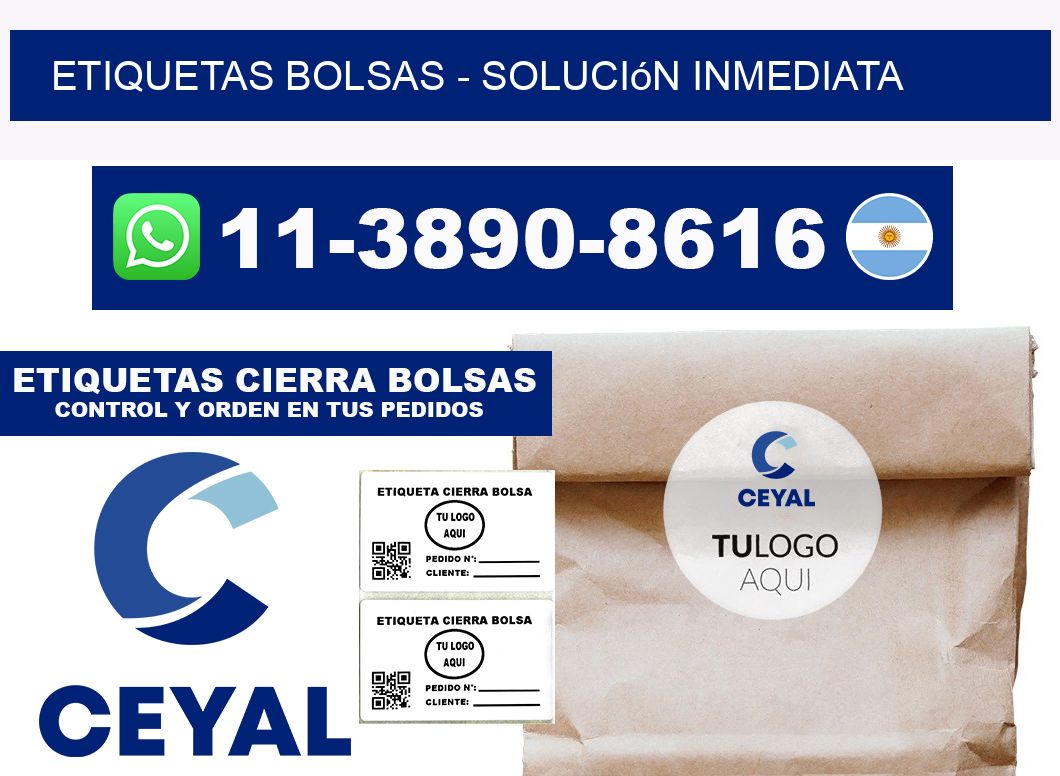 ETIQUETAS BOLSAS - Solución inmediata