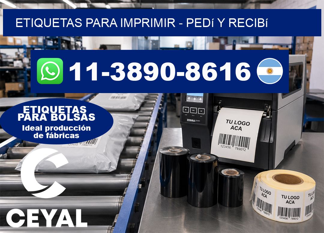 ETIQUETAS PARA IMPRIMIR – Pedí y recibí