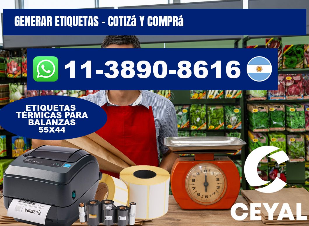 GENERAR ETIQUETAS - Cotizá y comprá
