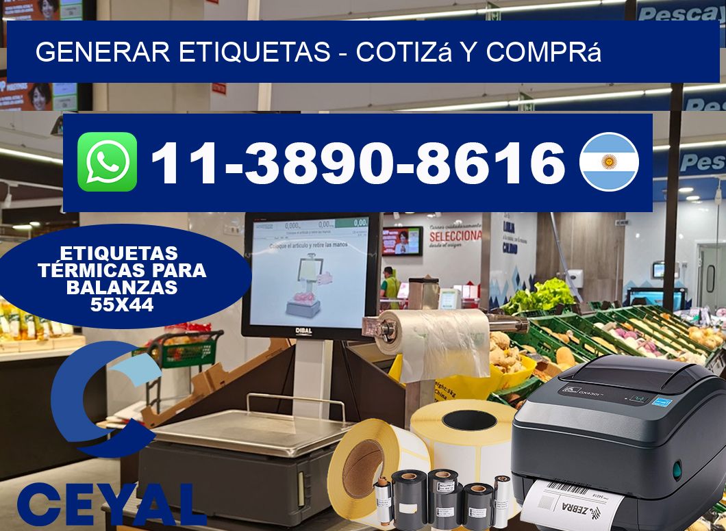 GENERAR ETIQUETAS - Cotizá y comprá