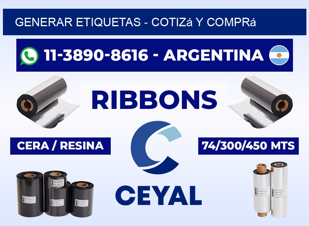 GENERAR ETIQUETAS - Cotizá y comprá
