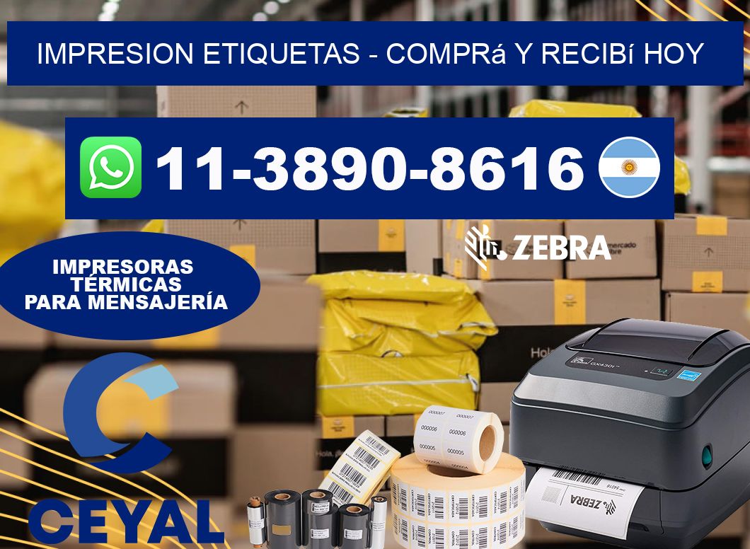 IMPRESION ETIQUETAS - Comprá y recibí hoy