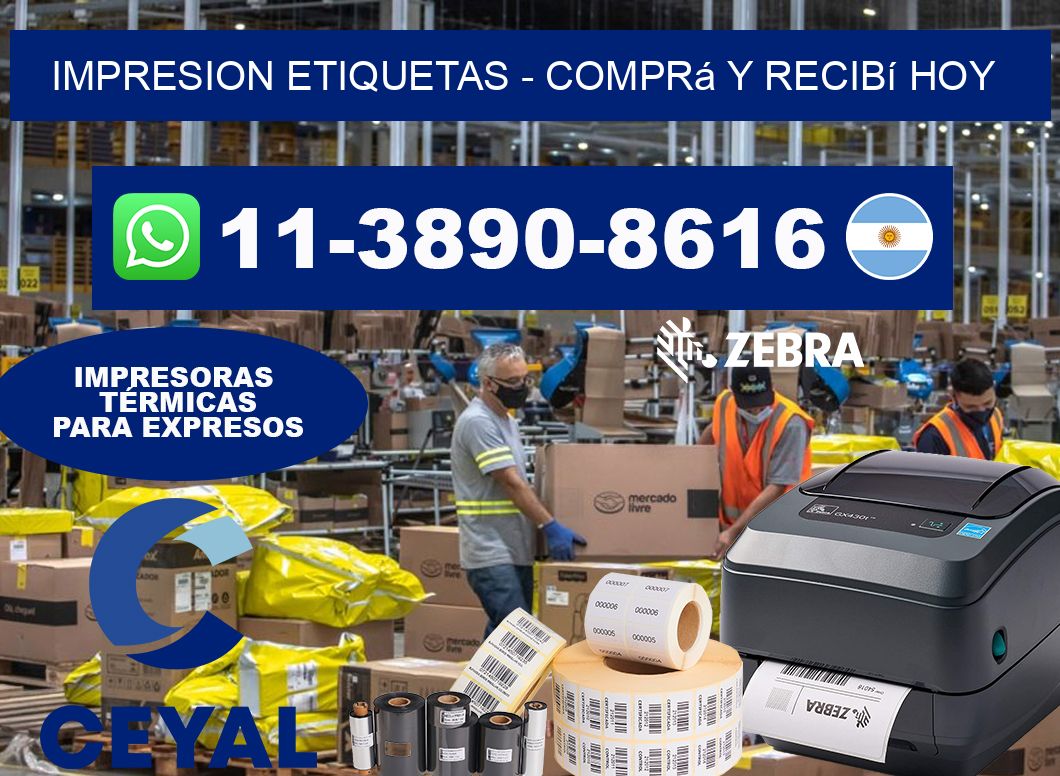 IMPRESION ETIQUETAS - Comprá y recibí hoy