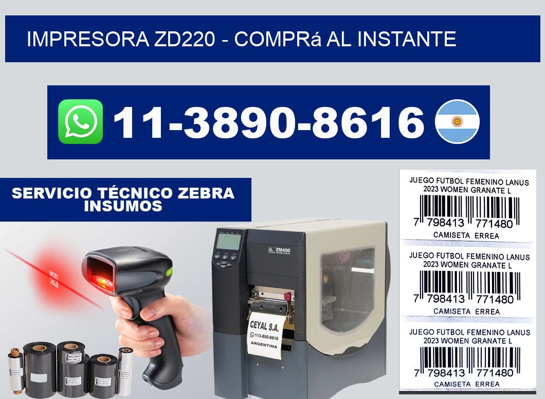 IMPRESORA ZD220 - Comprá al instante