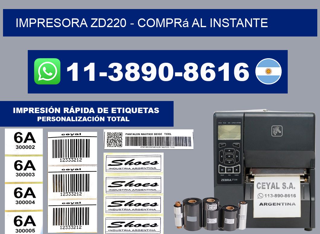 IMPRESORA ZD220 - Comprá al instante