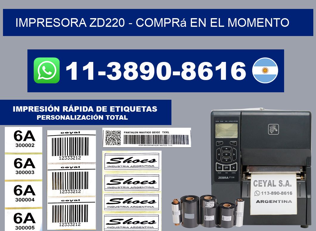 IMPRESORA ZD220 - Comprá en el momento
