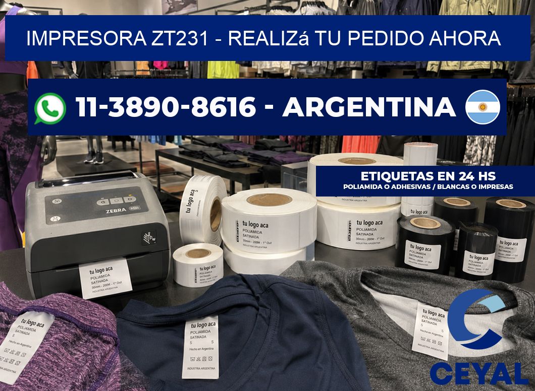 IMPRESORA ZT231 - Realizá tu pedido ahora