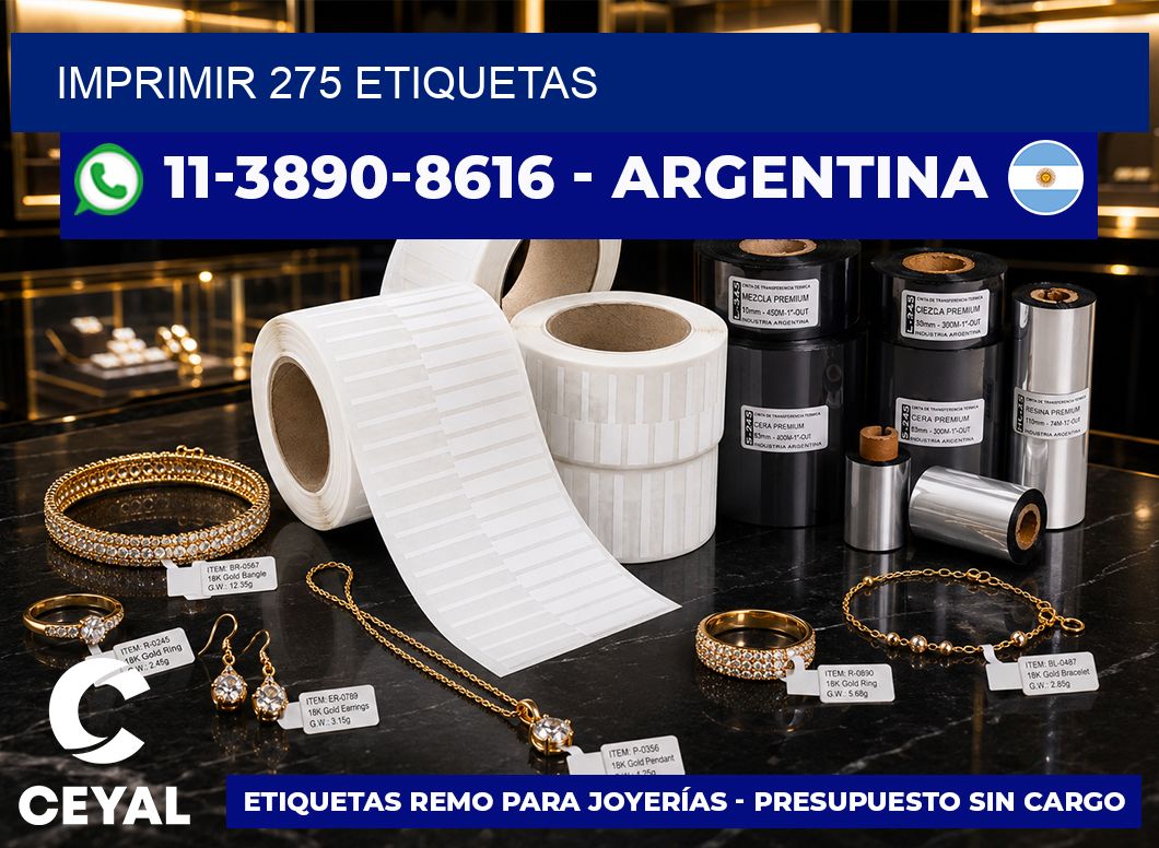 IMPRIMIR 275 ETIQUETAS