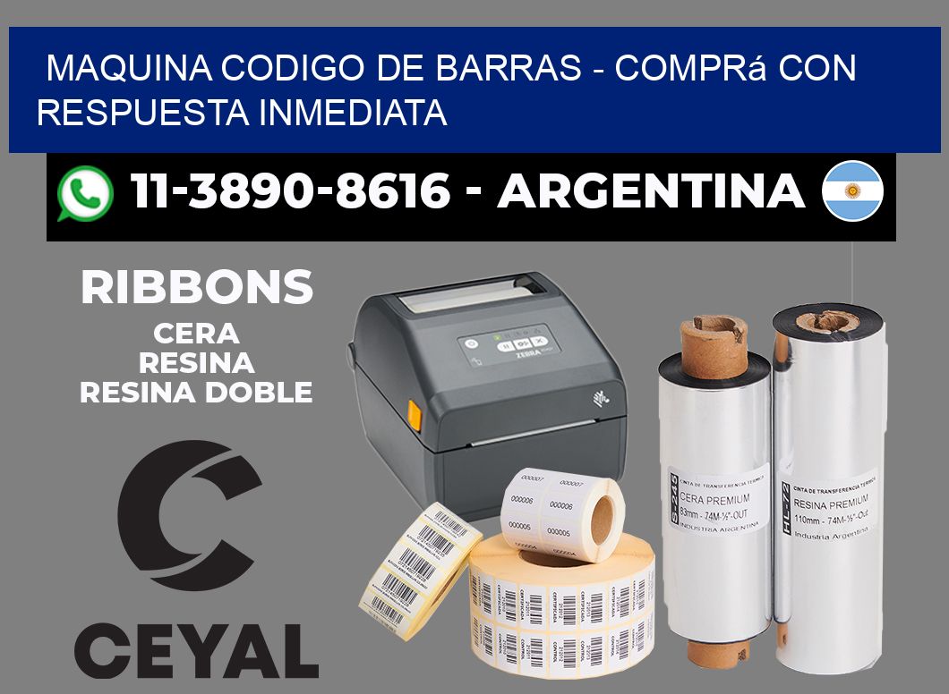 MAQUINA CODIGO DE BARRAS - Comprá con respuesta inmediata