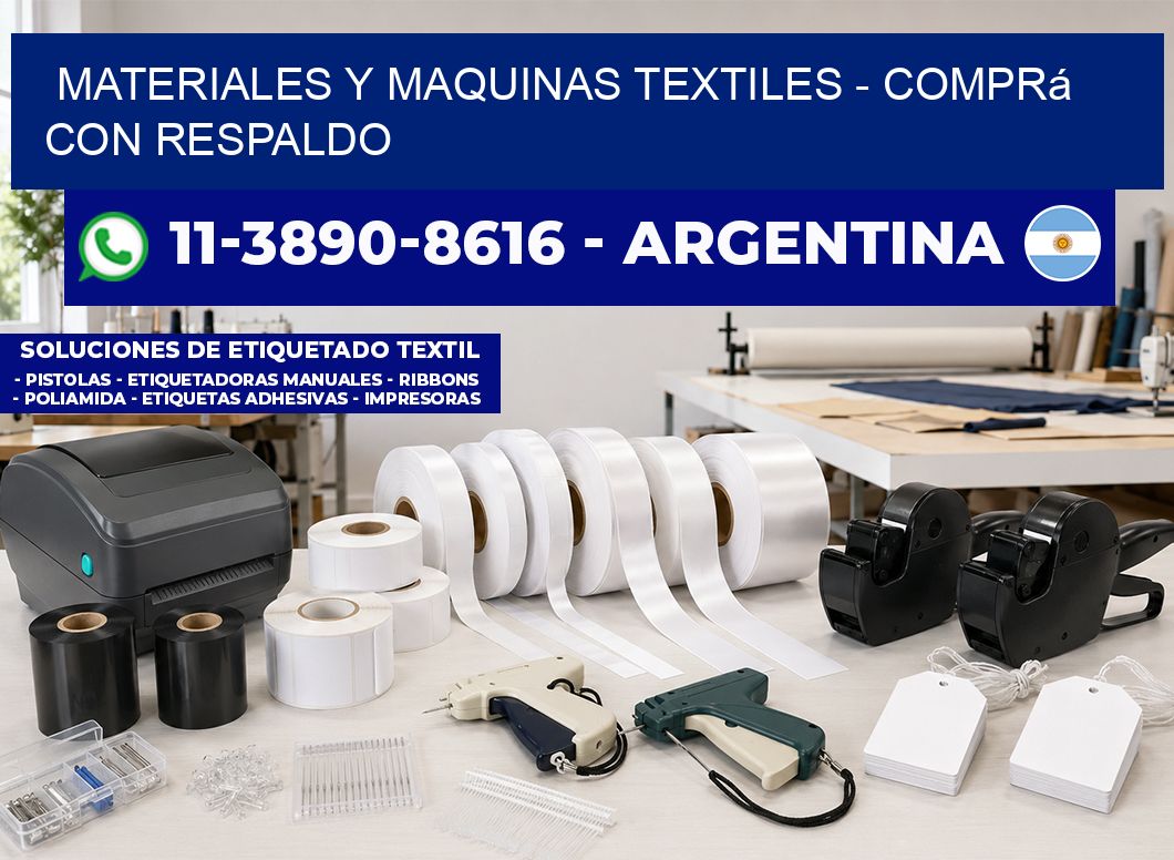 MATERIALES Y MAQUINAS TEXTILES - Comprá con respaldo