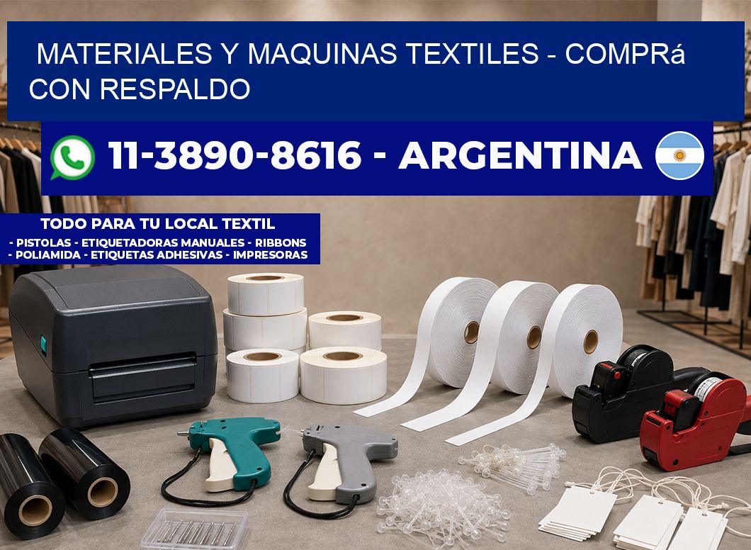 MATERIALES Y MAQUINAS TEXTILES – Comprá con respaldo