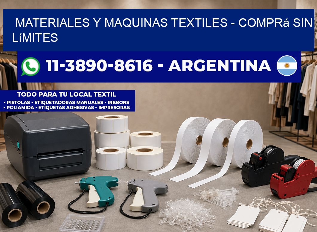 MATERIALES Y MAQUINAS TEXTILES – Comprá sin límites