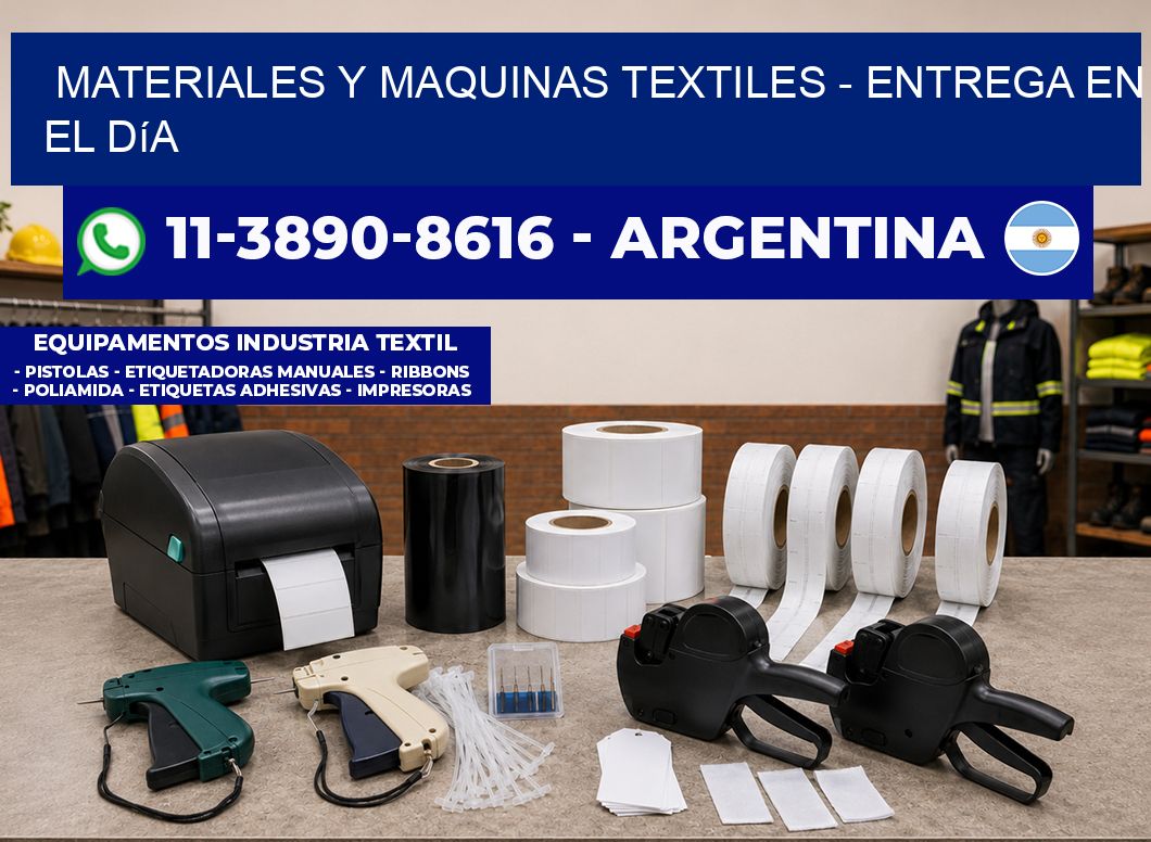 MATERIALES Y MAQUINAS TEXTILES - Entrega en el día
