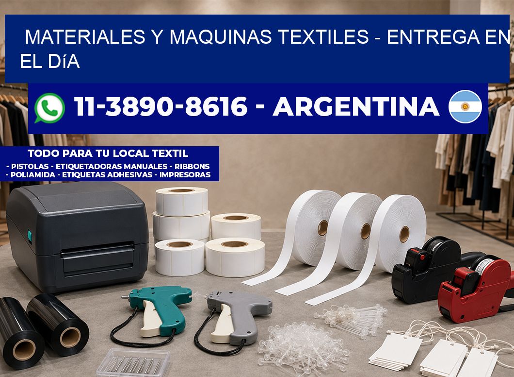 MATERIALES Y MAQUINAS TEXTILES – Entrega en el día