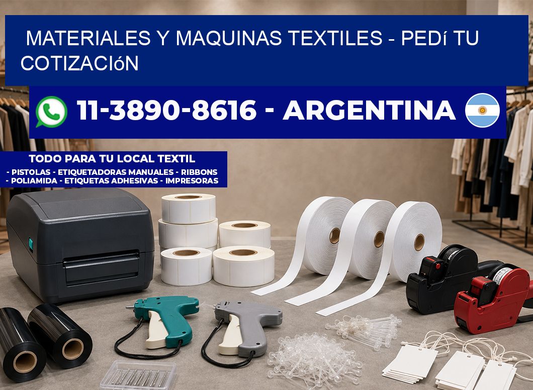MATERIALES Y MAQUINAS TEXTILES – Pedí tu cotización