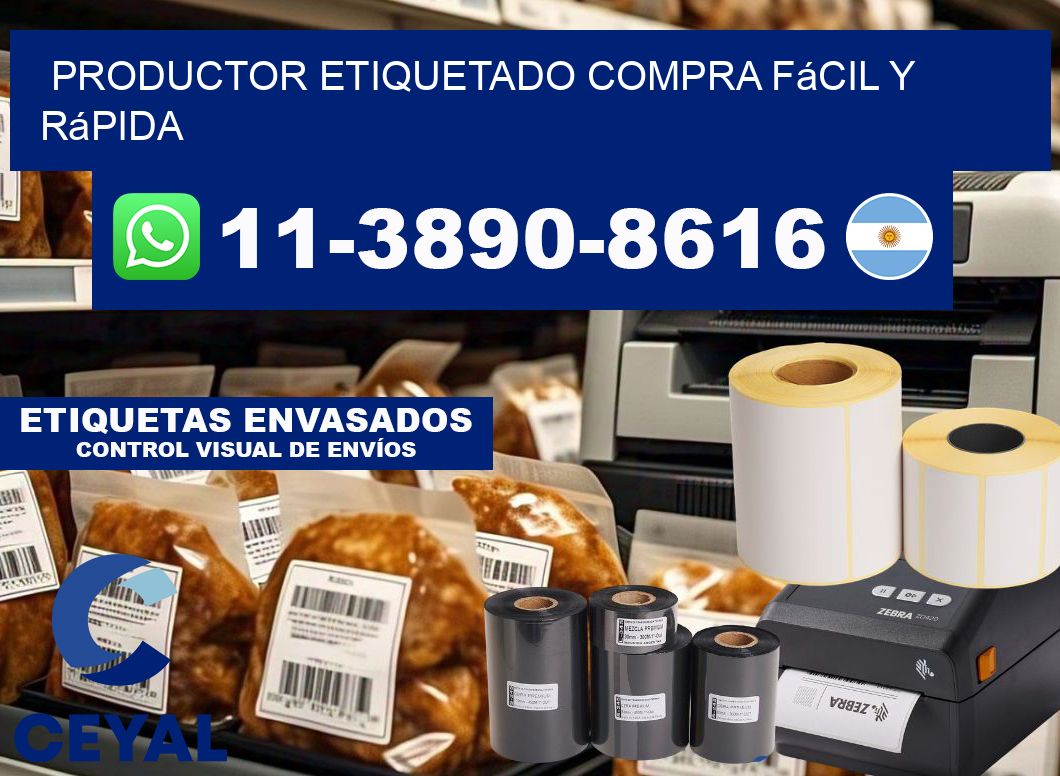 PRODUCTOR ETIQUETADO Compra fácil y rápida
