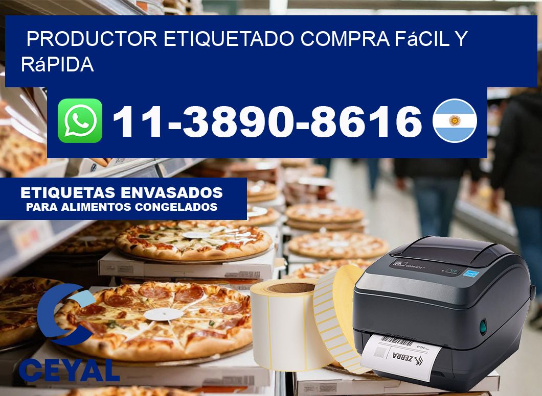 PRODUCTOR ETIQUETADO Compra fácil y rápida