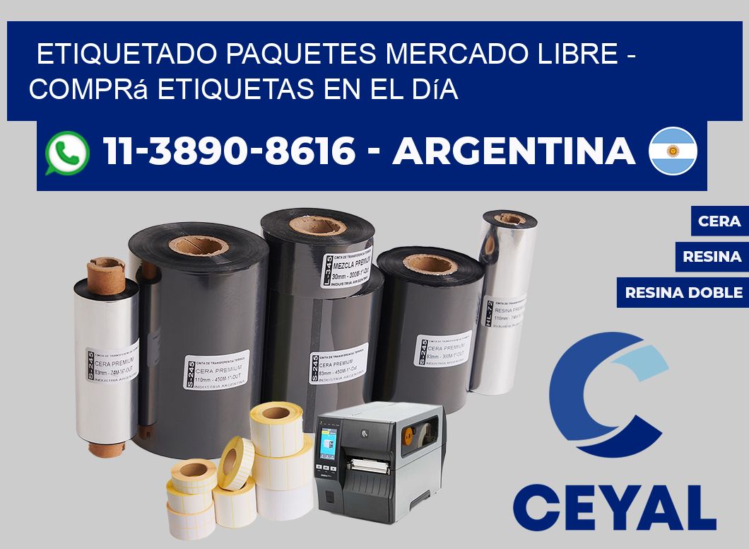 etiquetado paquetes mercado libre - Comprá etiquetas en el día