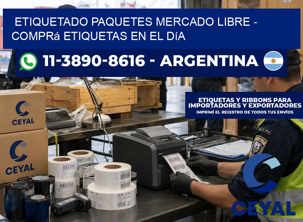 etiquetado paquetes mercado libre – Comprá etiquetas en el día
