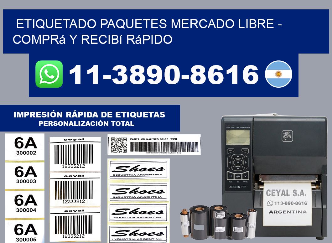 etiquetado paquetes mercado libre - Comprá y recibí rápido