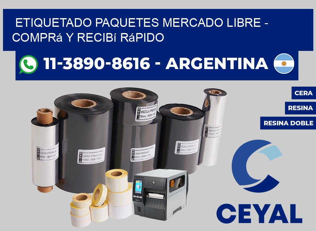 etiquetado paquetes mercado libre - Comprá y recibí rápido