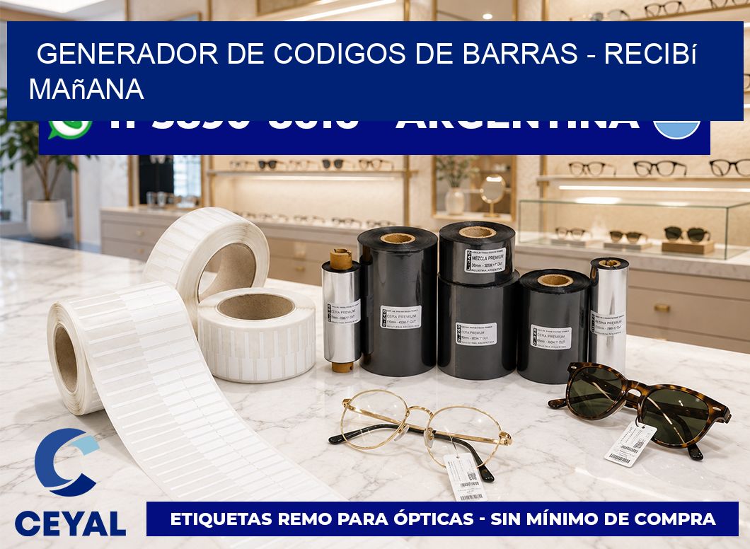 generador de codigos de barras - recibí mañana