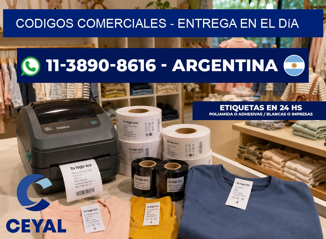 Codigos comerciales – Entrega en el día