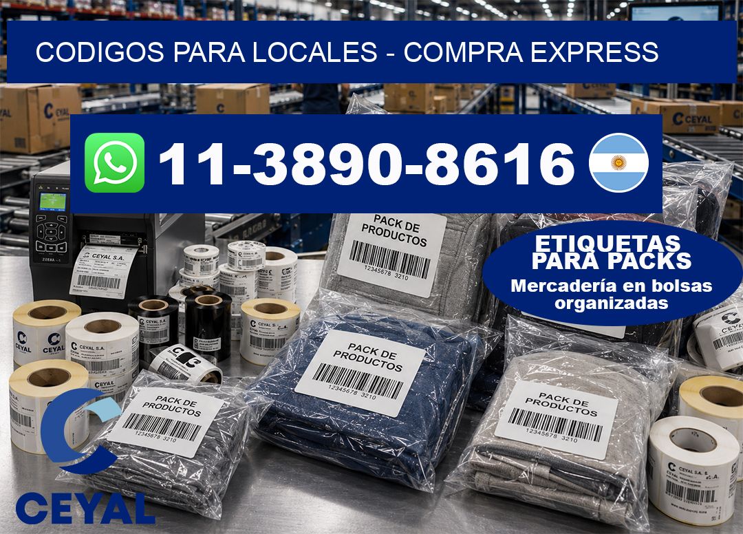 Codigos para locales - Compra express