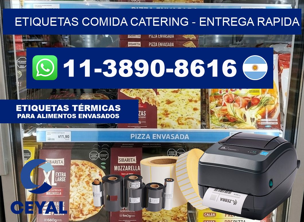 ETIQUETAS COMIDA CATERING - entrega rapida