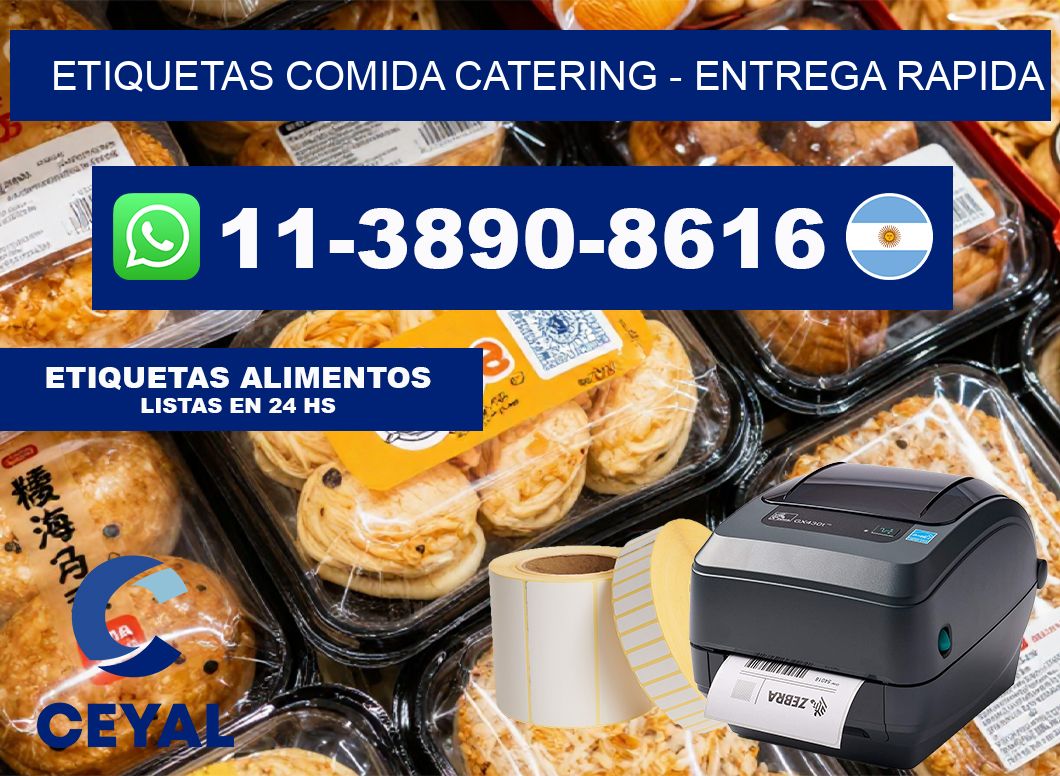 ETIQUETAS COMIDA CATERING - entrega rapida