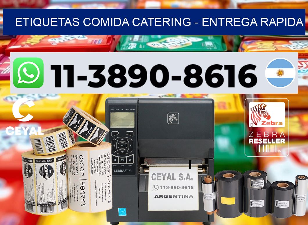 ETIQUETAS COMIDA CATERING - entrega rapida