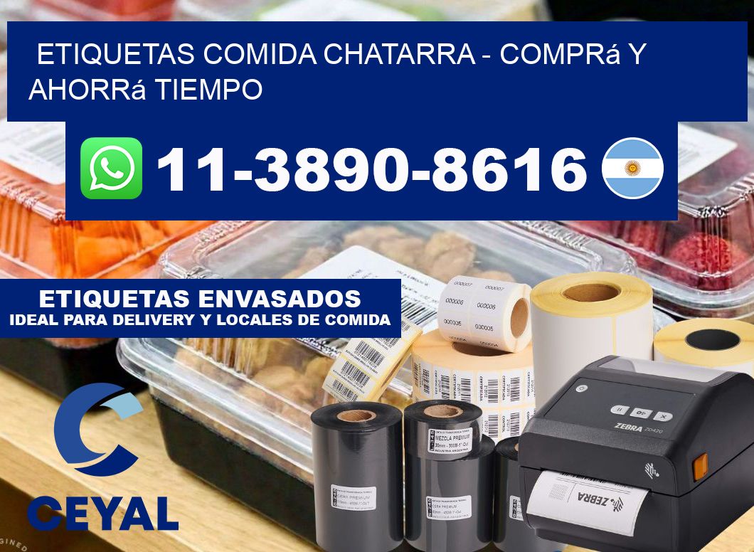 ETIQUETAS COMIDA CHATARRA - Comprá y ahorrá tiempo