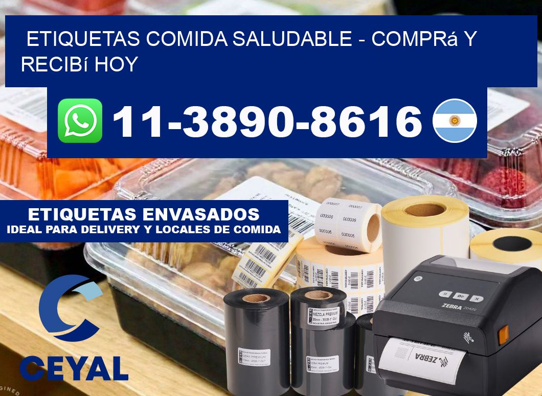 ETIQUETAS COMIDA SALUDABLE - Comprá y recibí hoy