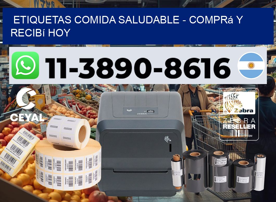 ETIQUETAS COMIDA SALUDABLE - Comprá y recibí hoy