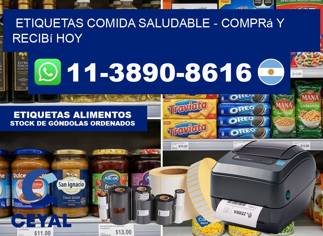 ETIQUETAS COMIDA SALUDABLE – Comprá y recibí hoy