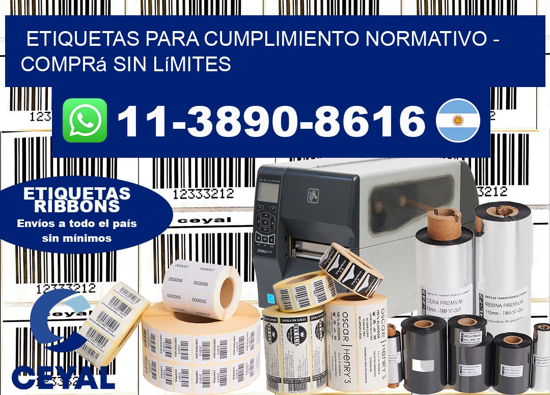 ETIQUETAS PARA CUMPLIMIENTO NORMATIVO - Comprá sin límites
