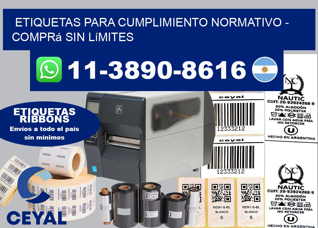 ETIQUETAS PARA CUMPLIMIENTO NORMATIVO - Comprá sin límites