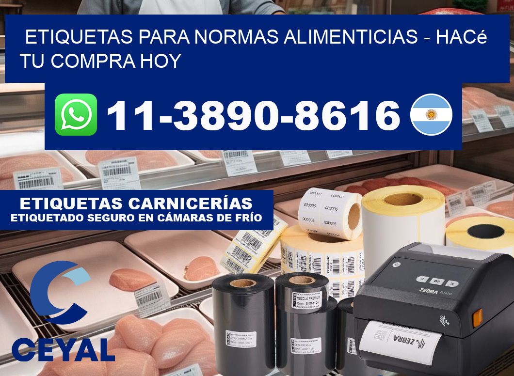 ETIQUETAS PARA NORMAS ALIMENTICIAS - Hacé tu compra hoy