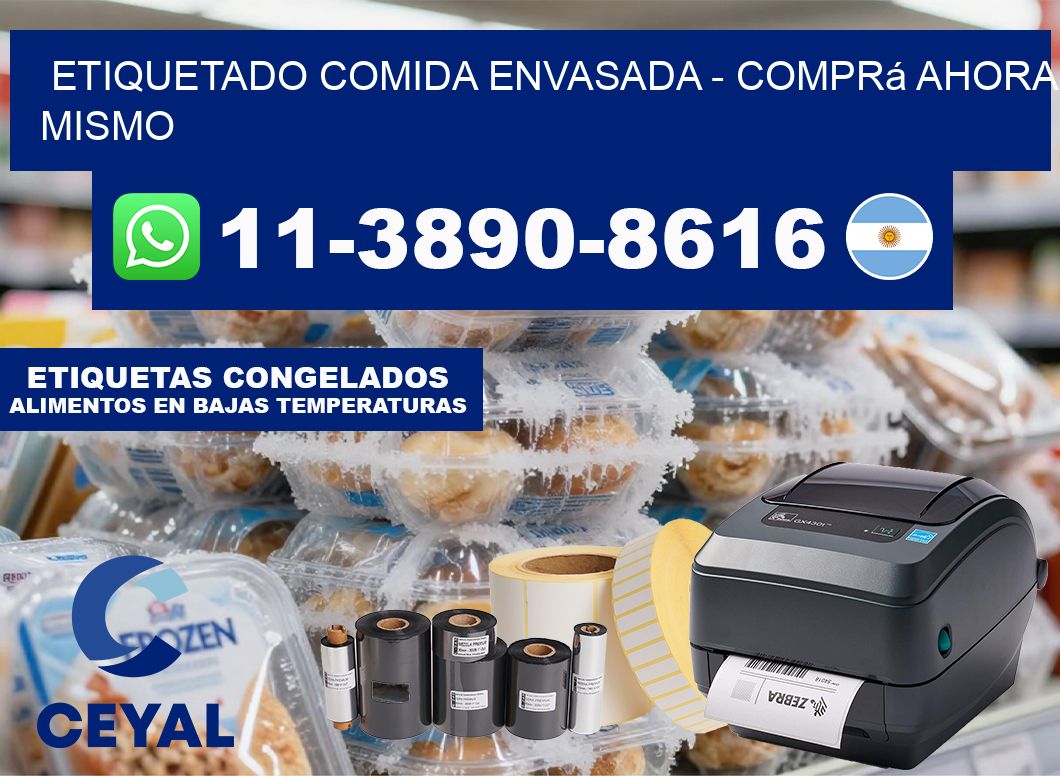 Etiquetado comida envasada - Comprá ahora mismo