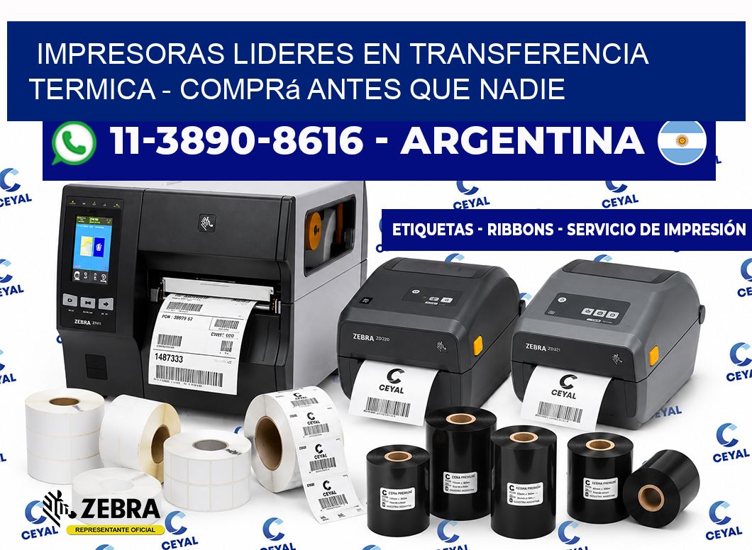 IMPRESORAS LIDERES EN TRANSFERENCIA TERMICA - Comprá antes que nadie