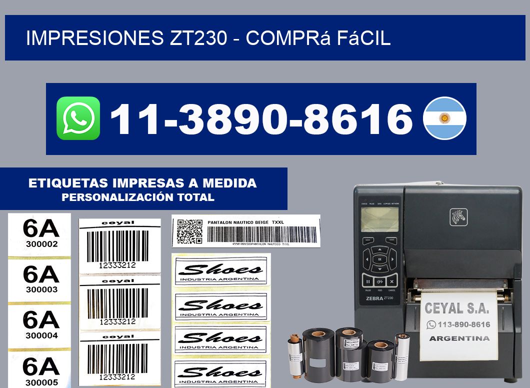 Impresiones ZT230 - Comprá fácil