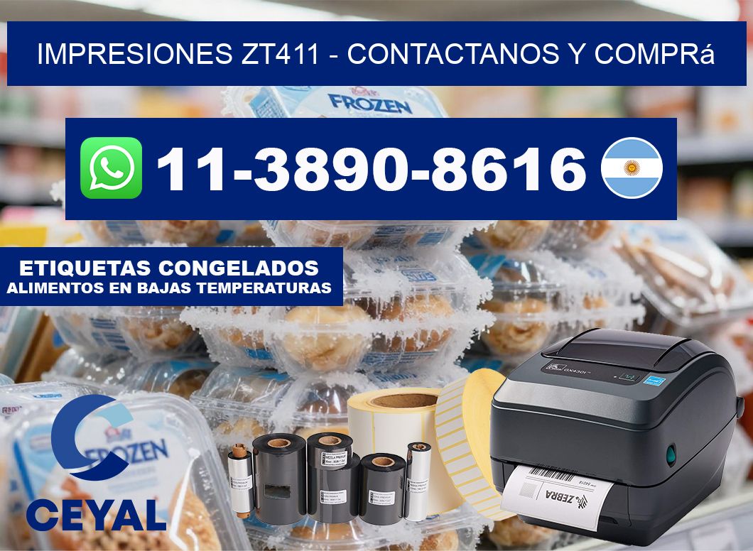 Impresiones ZT411 – Contactanos y comprá