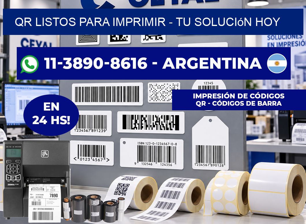QR Listos para Imprimir - Tu solución hoy