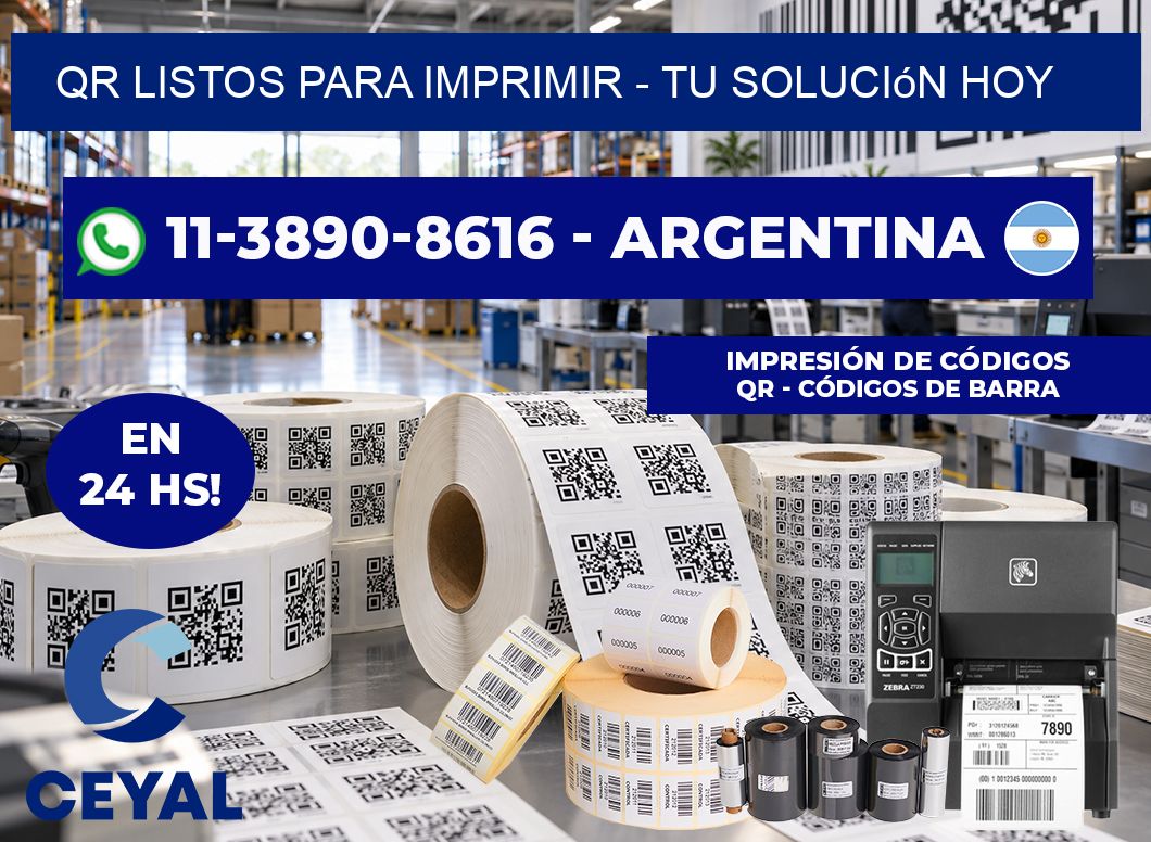QR Listos para Imprimir - Tu solución hoy