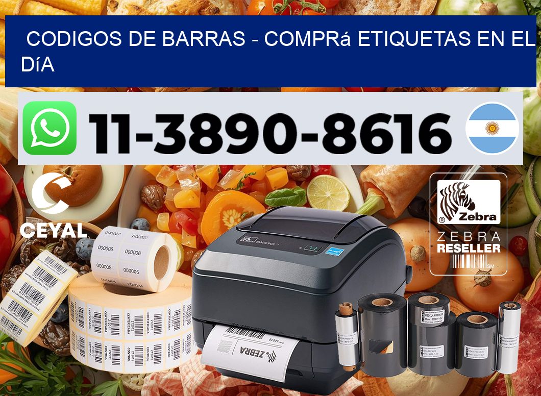 codigos de barras - Comprá etiquetas en el día