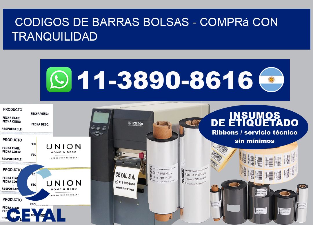 codigos de barras bolsas – Comprá con tranquilidad