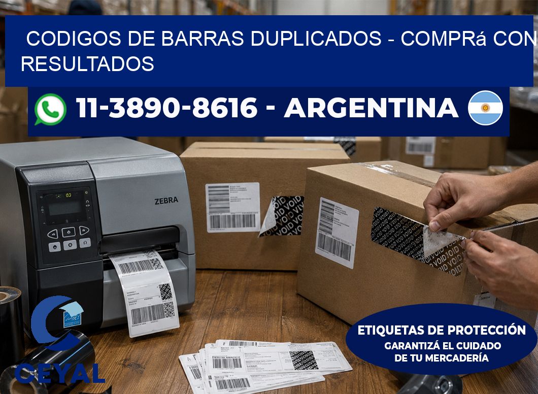 codigos de barras duplicados - Comprá con resultados