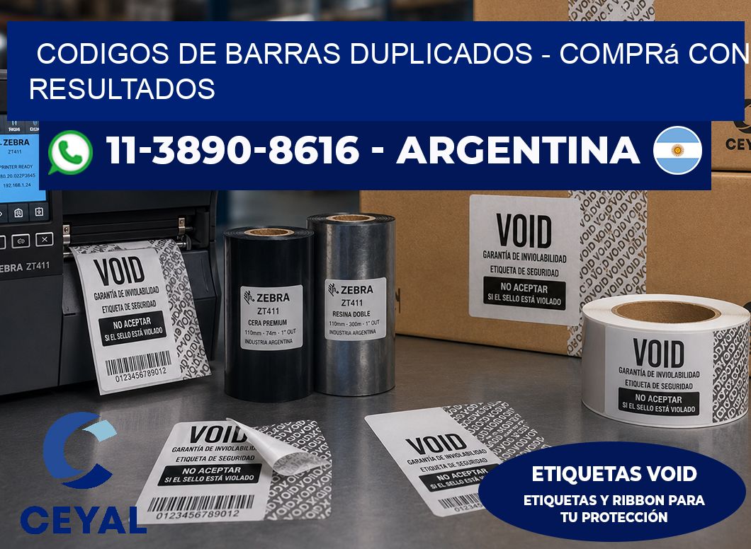 codigos de barras duplicados - Comprá con resultados
