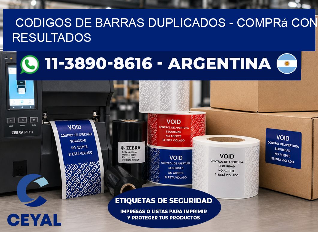 codigos de barras duplicados - Comprá con resultados